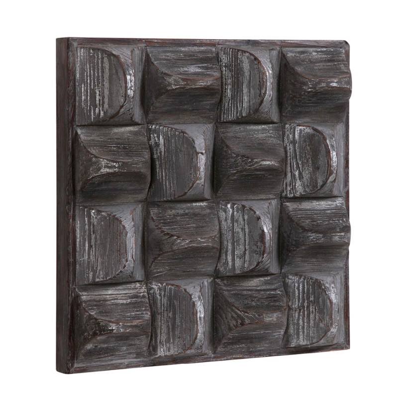 Pickford Textural Wood Wall Decor - Gray
